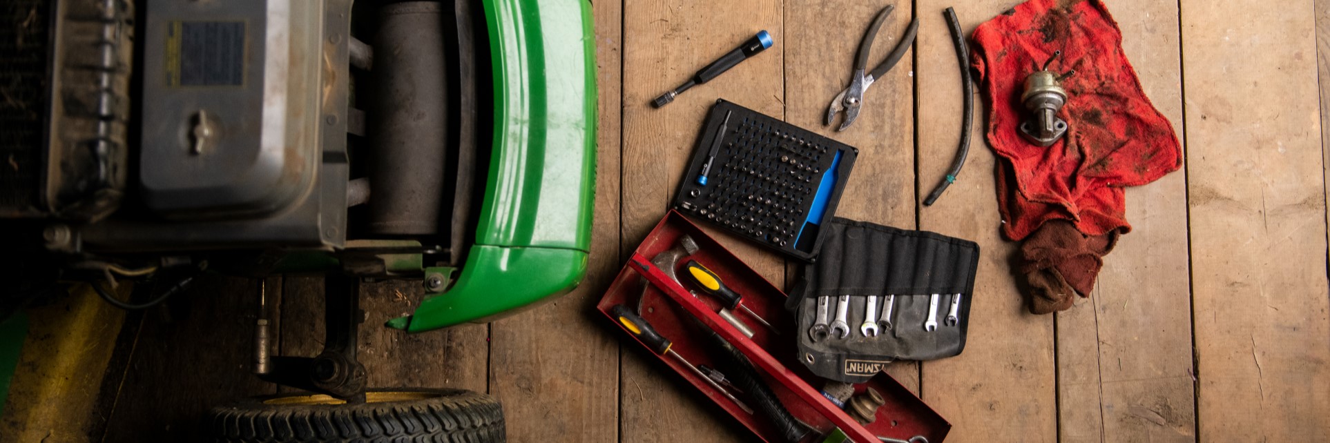 Tractor with tool kits